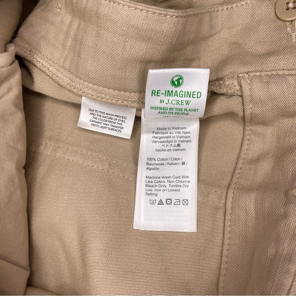 J. Crew Tie Waist Camp Pant Relaxed Fit Khaki Pants Tan Beige Medium - Picture 12 of 16